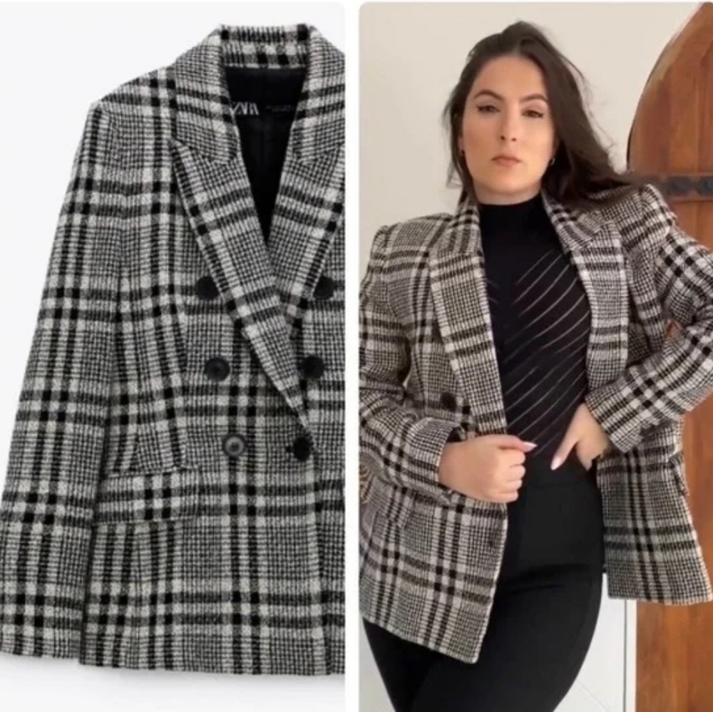 ZARA PLAID BLAZER Bloggers favorite
